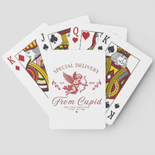 Special Delivery from Cupid Valentine Pregnant Mom Playing Cards