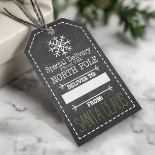 Special Delivery From North pole and Santa Claus Gift Tags
