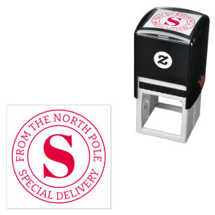 Special Delivery from North Pole custom monogram Self-inking Stamp