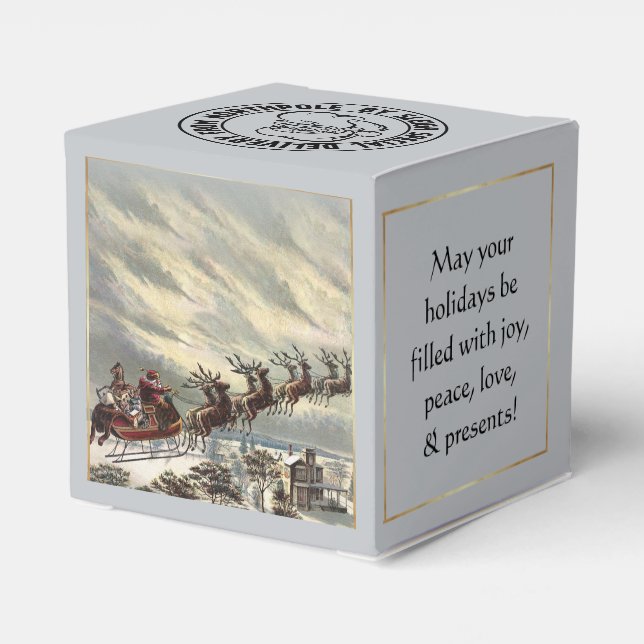 Special Delivery from North Pole (customizable) Favor Box (Back Side)