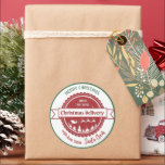 Special Delivery From Santa Christmas  Classic Round Sticker<br><div class="desc">Christmas Special Delivery From Santa</div>