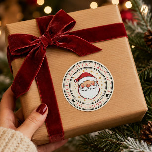 Special Delivery From Santa Custom Classic Round Sticker