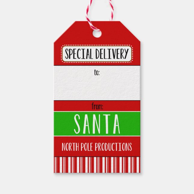 Special Delivery From Santa Gift Tags (Front)