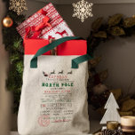 Special Delivery | from Santa North Pole Tote Bag<br><div class="desc">To give the holidays a more official feel, use Santa's Special Delivery Gift Bag from the North Pole. Add your custom wording to this design by using the "Edit this design template" boxes on the right hand side of the item, or click the blue "Customize it" button to arrange the...</div>