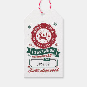 Special Delivery from Santa North Pole workshop Gift Tags
