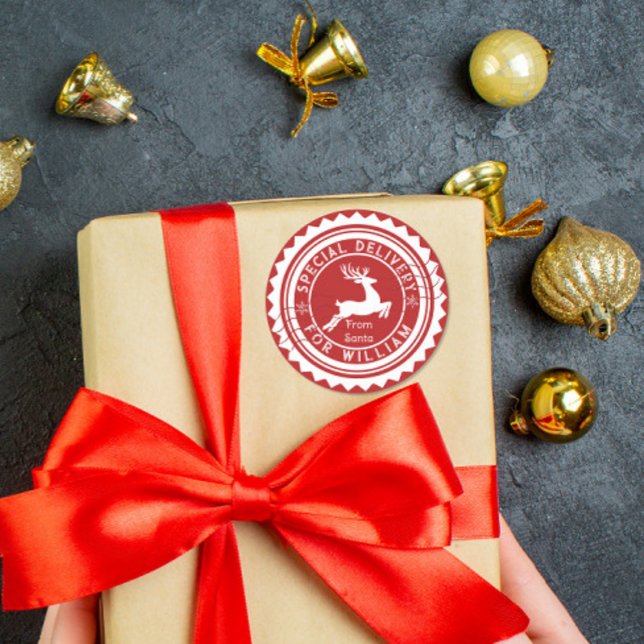 Special Delivery from Santa Sticker Custom Name  (Creator Uploaded)