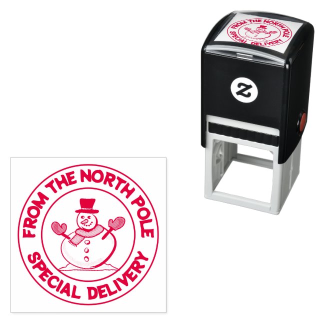 Special Delivery from the North pole snowman Self-inking Stamp (In Situ)