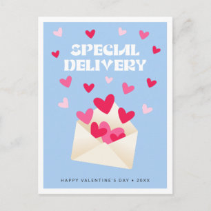 Special delivery Hearts Envelope Valentine's Day Postcard