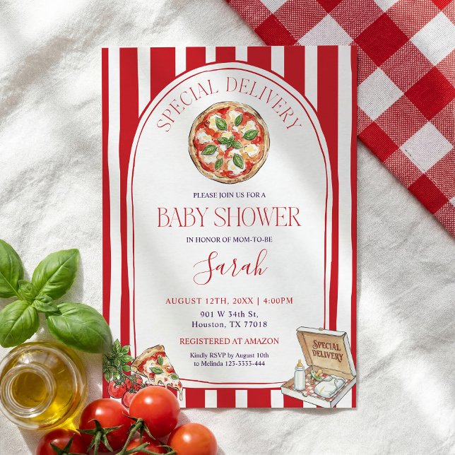 Special Delivery Italian Baby Shower  Invitation (Creator Uploaded)