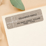 Special Delivery Kraft Paper Parcel Family Address<br><div class="desc">Fun special delivery address label for cards. Design features a faux kraft paper texture with a white package twine and ribbon. Personalize with family signature and address.</div>