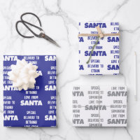 Special Delivery Name From Santa Blue Silver White