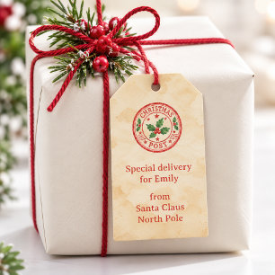 Special Delivery Name From Santa North Pole Gift Tags