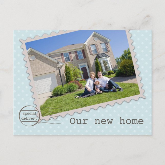 Special Delivery New Home Photo Postcard (Front)