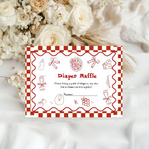 special delivery pizza baby shower diaper  request enclosure card