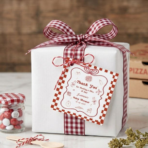 Special Delivery Pizza Baby Shower Party Favour Tags