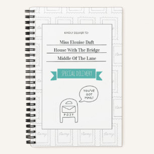 Special Delivery Snail Mail Personalized Notebook