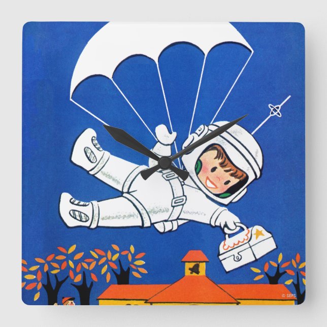 Special Delivery Square Wall Clock (Front)