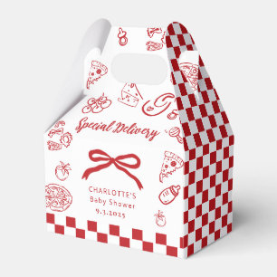 Special delivery Whimsical Bow Baby Shower Favor Box