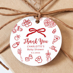 Special Delivery Whimsical Bow Thank you Favour Tags