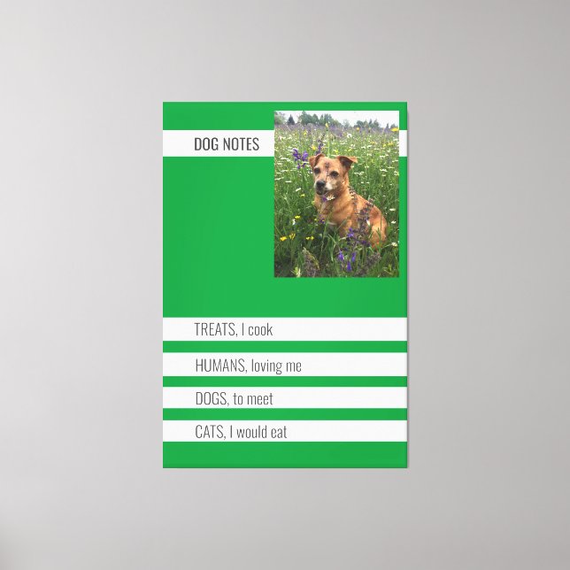 Special Dog Notes Ironic Mini Padfolio Canvas Print (Front)