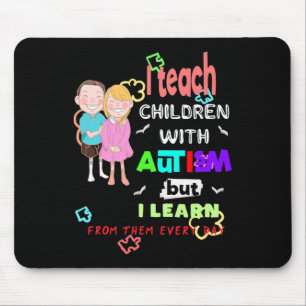 Special Ed SPED Teacher Teach Cool Autism Awarenes Mouse Pad