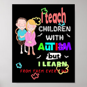 Special Ed Sped Teacher Teach Cool Autism Awarenes Poster
