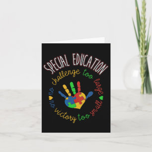 Special Education And Autism Awareness Teacher Card