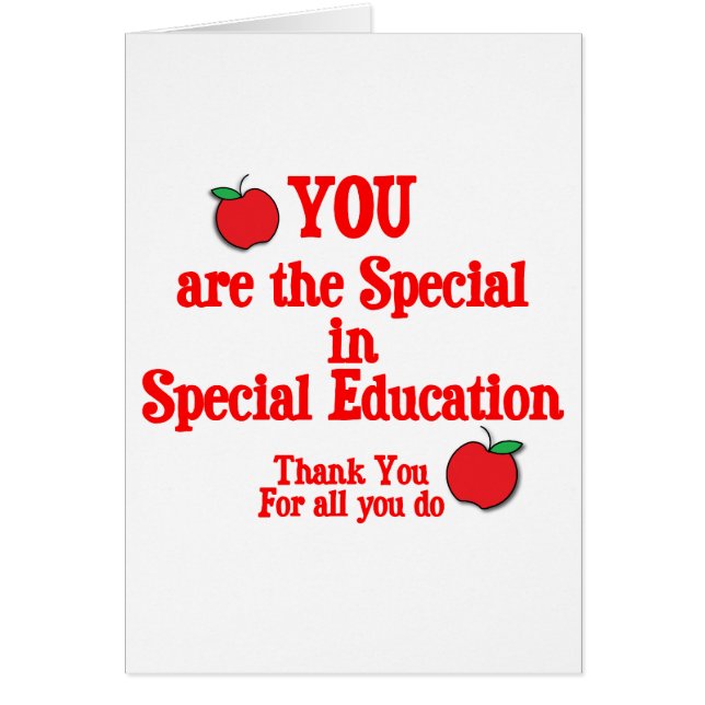 Special Education Appreciation (Front)