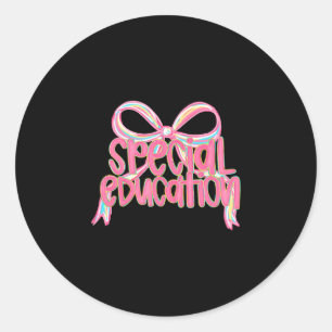 Special education back to school bundle teacher classic round sticker
