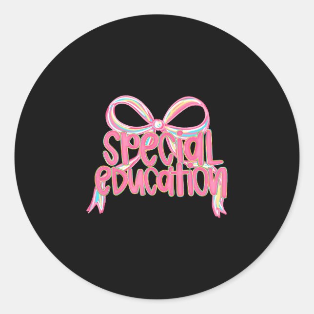 Special education back to school bundle teacher classic round sticker (Front)