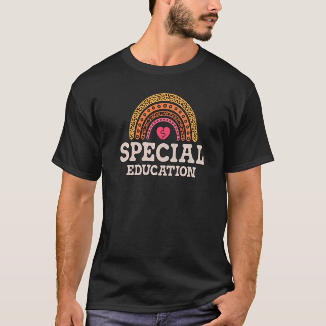 Special Education SPED Teacher Speducator Leopard  T-Shirt (Front)