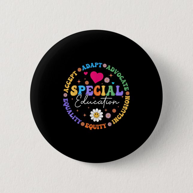 Special Education Squad Dream Team Sped Teacher Ap 2 Inch Round Button (Front)