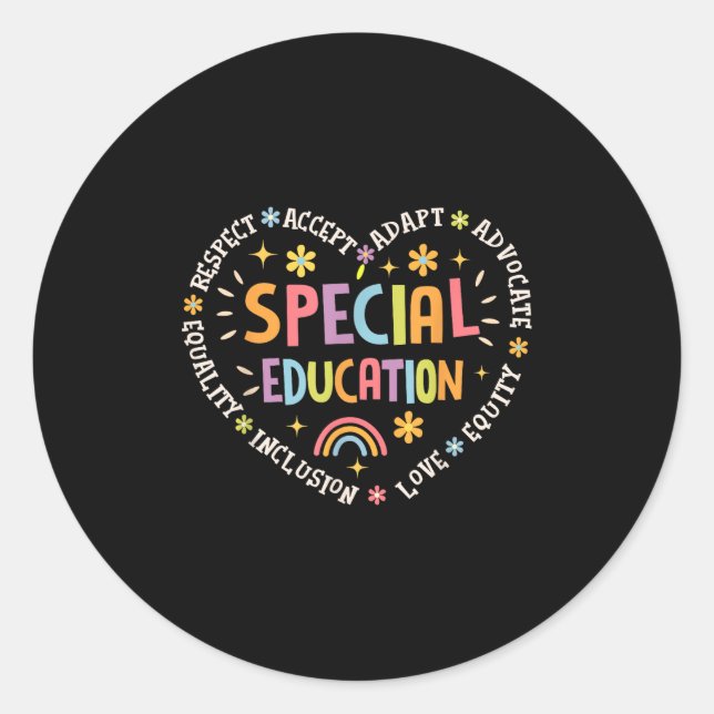 Special Education Squad Dream Team Sped Teacher Ap Classic Round Sticker (Front)