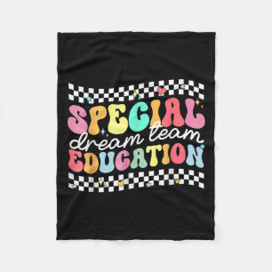 Special Education Squad Dream Team Sped Teacher Ki Fleece Blanket