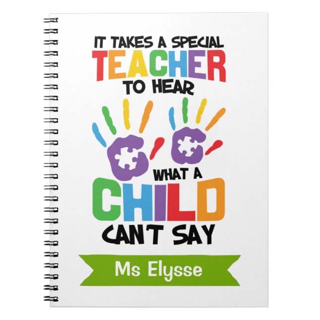 Special Education Teacher Appreciation Notebooks (Front)