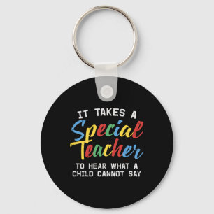 Special Education Teacher Cute Autism Awareness Gi Keychain