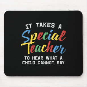 Special Education Teacher Cute Autism Awareness Gi Mouse Pad