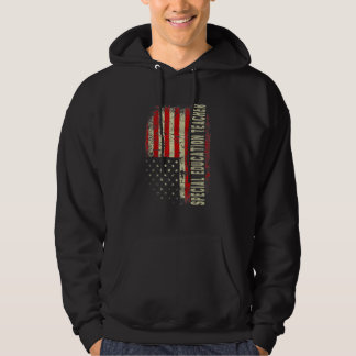 Special Education Teacher Day 4th Of July US Flag  Hoodie
