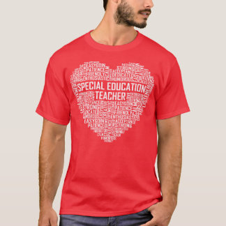 Special Education Teacher Heart T-Shirt