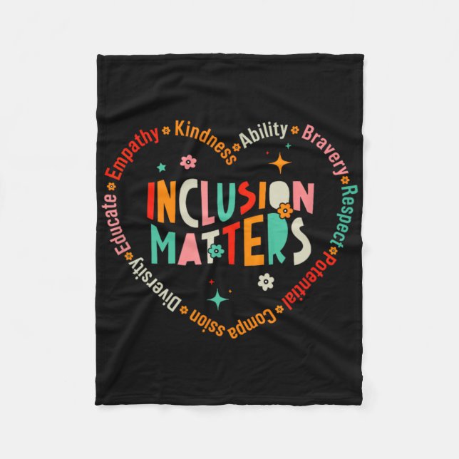 Special Education Teacher Inclusion Problems Autis Fleece Blanket (Front)