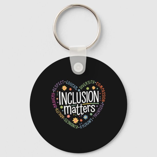 Special Education Teacher Inclusion Problems Autis Keychain (Front)