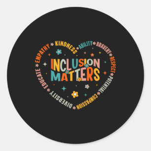 Special Education Teacher Inclusion S Autism Aware Classic Round Sticker