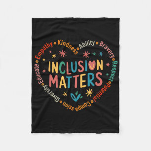 Special Education Teacher Inclusion S Autism Aware Fleece Blanket