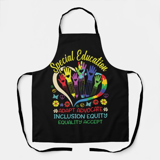 Special Education Teacher Inspirational SPED Teach Apron (Front)