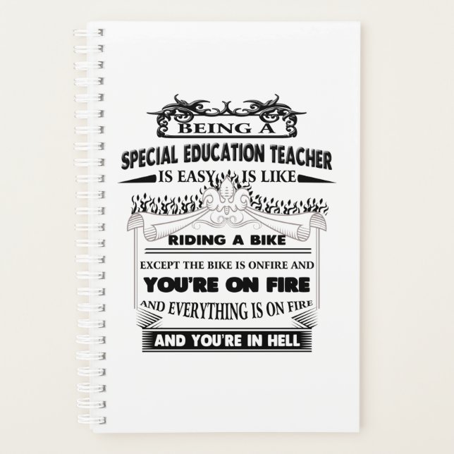 Special Education Teacher Planner Gifts Women Men (Front)