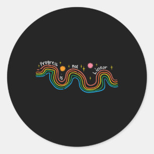 Special Education Teacher Progress Not Linear Sped Classic Round Sticker