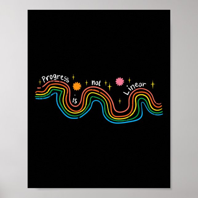 Special Education Teacher Progress Not Linear Sped Poster (Front)