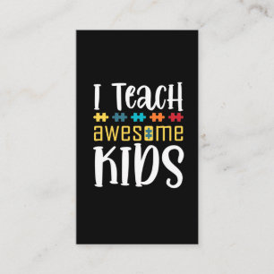 Special Education Teacher Puzzle Autism Awareness Business Card
