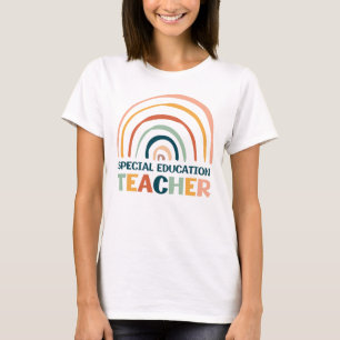 Special Education teacher retro colours boho rainb T-Shirt