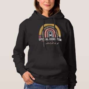 Special Education Teacher Sped Ed Sped Leopard Rai Hoodie